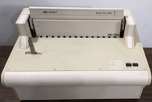 Gbc system four 4 3” commercial velobind velo bind binding machine – tested! for sale
