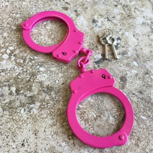Fury FY15909 Handcuffs Pink finish steel construction Locking two keys