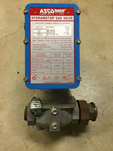 Asco hydromotor actuator 1 1/2&#034;gas shutoff control valve ah2d112a1 for sale