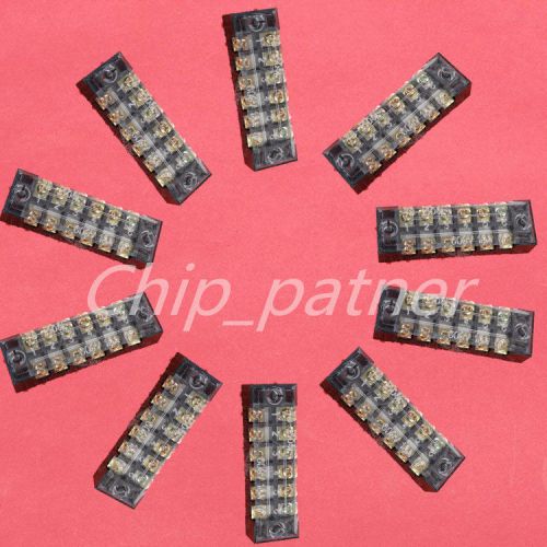 10pcs  Wire Terminal Connector w/Six Position &amp; cover 600V 15A 6 positions