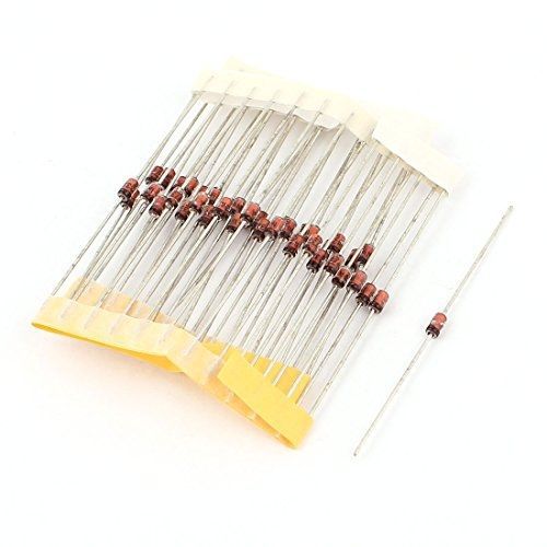 uxcell 40 Pcs Axial Lead Zener Diodes Voltage Regulator 1N4733 1W 5.1V