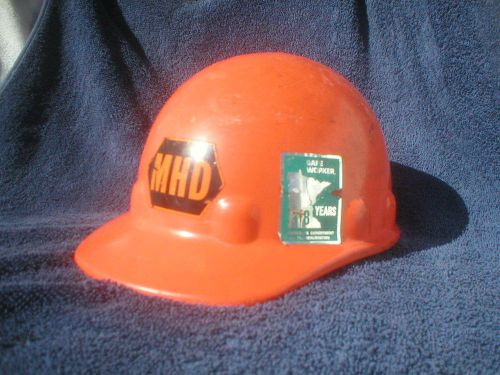 vintage fibre metal plastic hard hat cap safety helmet minn hwy dept mhd mdot