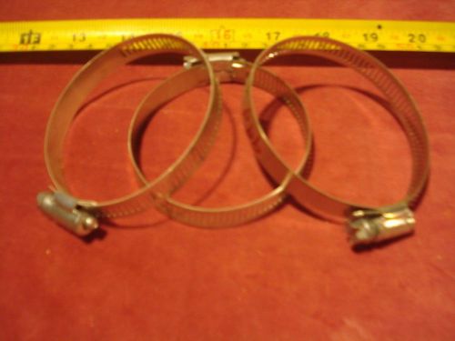 (3330.) hose clamps for up to 2-1/2&#034; dia. hose - lot of 3 for sale