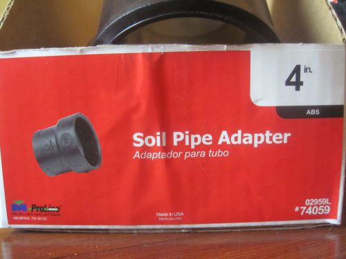 Nibco 4 in abs soil pipe adapter 02959l 74059 adaptor adaptador hub proline dwv for sale