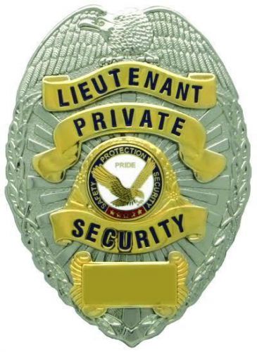 Obsolete Lieutenant OR Captain Private Security Vintage Style Shield Badges