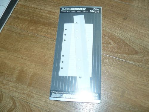 dayrunner refill: FILE STRIPS  18 Pieces 043-116 Running Mate Edition NEW