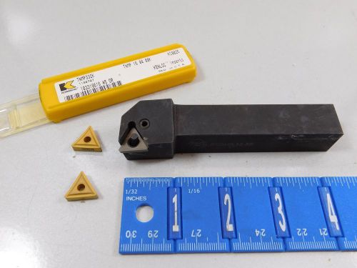ZENIT 3/4&#034; TOOL HOLDER #PTGNR-12-3B COMES WITH (4) KENNAMETAL CARBIDE INSERTS