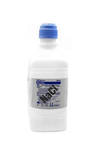 Baxter nacl 0.9% sodium chloride (saline) for irrigation, one litre (1000ml) for sale
