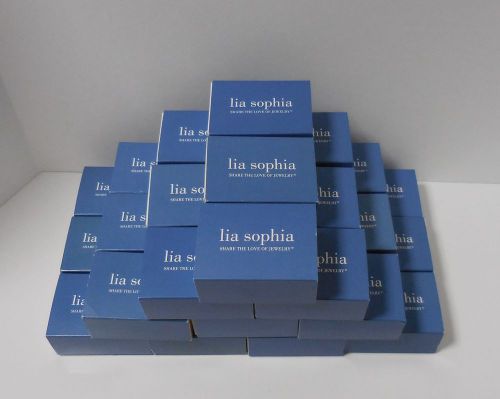 30 Lia Sophia Empty Ring Earring Necklace Blue Jewelry Boxes With Foam Inserts