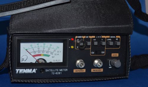 TENMA SATELLITE METER 72-6281 with LEATHER CASE and MANUAL
