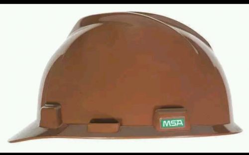 MSA 495854 Hard Hat, Front Brim, Brown