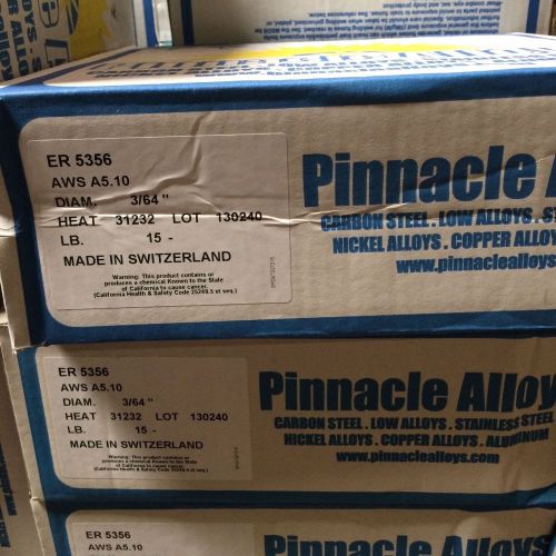 Pinnacle Alloys Aluminum ER 5356 3/64&#034; 15 lbs spool Mig Wire New