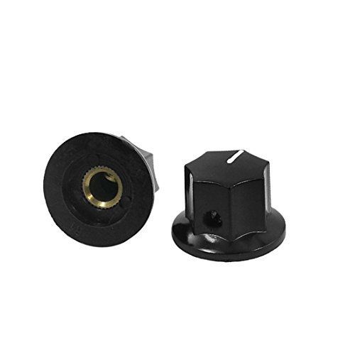 2pcs Plastic 6mm Shaft Dia Volume Knob Cap B-1 for Potentiometer Pot