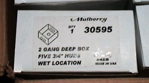 9 - mulberry 30595 2 gang deep box wet location for sale
