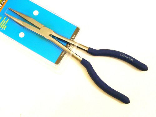 11&#034; NEEDLE NOSE LONG REACH PLIERS - STRAIGHT - COIN EDGED BITE