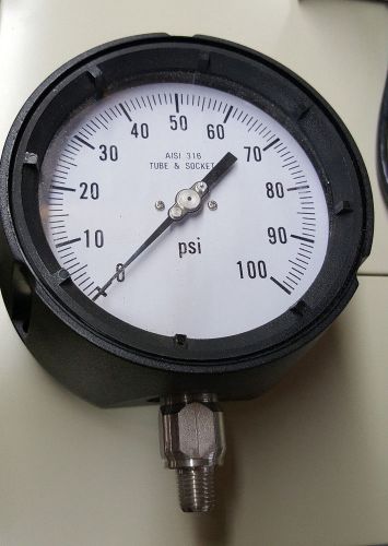 NEW 4.5&#034; Process Gauge Liquid Fillable 316 Stainless