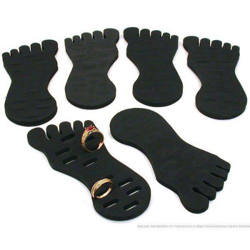 6 Black Foam Foot Toe Ring Displays 5 1/4&#034;