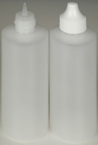 Plastic Dropper Bottles, Precise Tipped w/White Cap, 4-oz., 12-Pack
