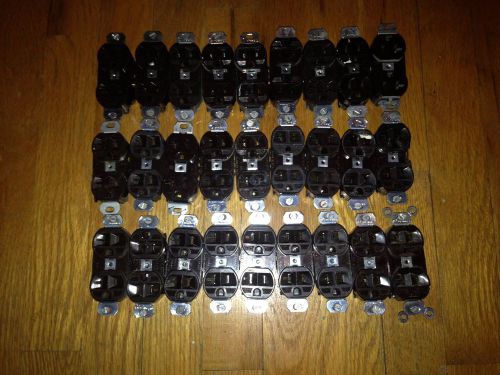 Used - Brown Receptacles 20A 125V P2180 (Lot of 27)