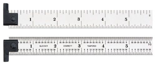 Starrett ch604r-6 6 2-sided steel ruler with hook for sale