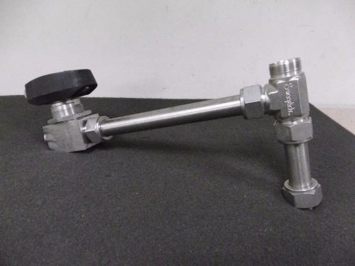 Swagelok ss-45ts12-ll 3/4&#034; 2-way ss ball valve w/ 3-way union tee ss-1210-3 for sale