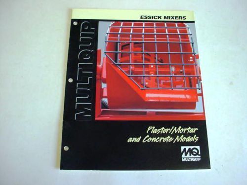Essick Mixers,1999, 8 Page, Brochure                                           #