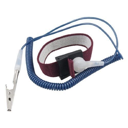 Amico blue anti static esd wrist strap band grounding spring coiled cable for sale