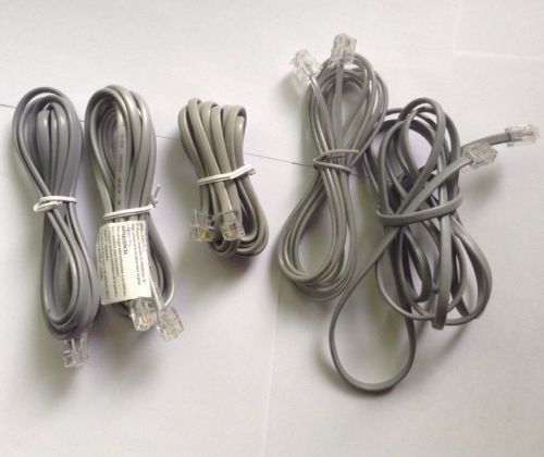 Replacement Phone Cords 5 Lot Varying Lengths