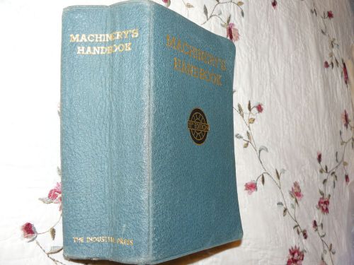 VINTAGE 1944 MACHINERY&#039;S HANDBOOK 12TH EDITION 2ND PRINTING WITH THUMB INDEX