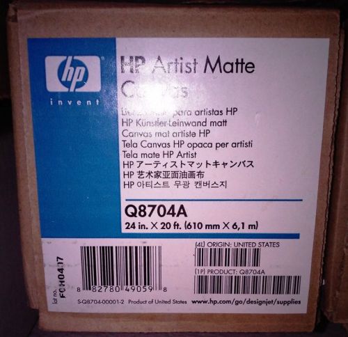 Q8704a - hp artist matte canvas 24 in x 20 ft, 610 mm x 6.1 m for sale