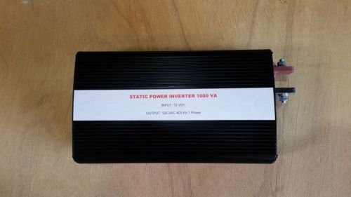 Static Inverter, 12 VDC, 1 KVA, 120 VAC, 400 Hz