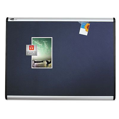 Prestige Plus Magnetic Fabric Bulletin Board, 72 x 48, Aluminum Frame