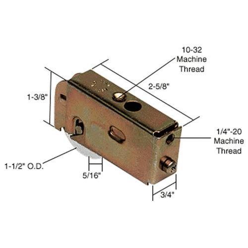 1-1/2&#034; nylon sliding glass door roller with 3/4&#034; wide housing for air control for sale