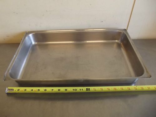 Stainless steel buffet trays 20&#034;x12&#034;x3&#034;-good shape-m1308 for sale