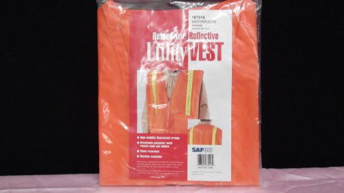 Safety vest reflective flourescent orange for sale