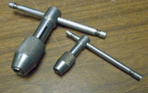 2  USED  T-HANDLE TAP WRENCH . 0-1/8 &amp; 1/4