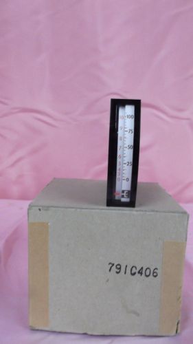PANEL METER 0-100 MODEL# 791C406  APROX, SIZE 5/8x2-1/4x3-1/4 INCHES