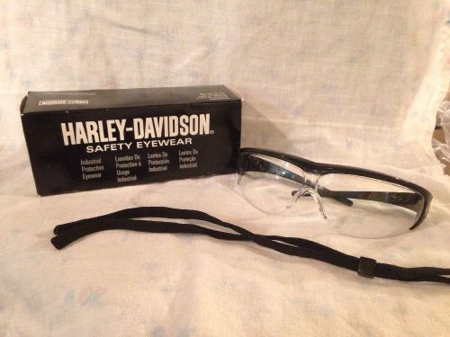 Harley-Davidson HD400 Safety Glasses With Black Frame And Clear Tint Hardcoat