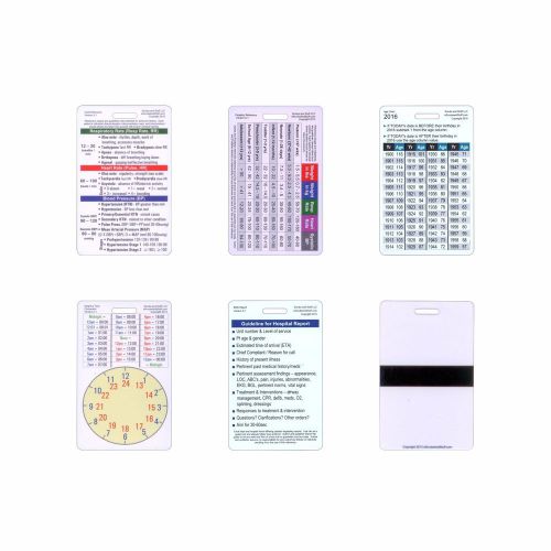 Mini EMT MRT First Responder Vertical Badge Card Set - 6 Cards - Pocket Sheet ID