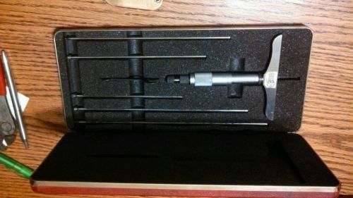 Starrett depth micrometer445 complete set cased