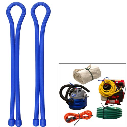 Nite Ize Gear Tie 32&#034; inch Blue Reusable Waterproof Rubber Twist Tie 2-Pack Ties