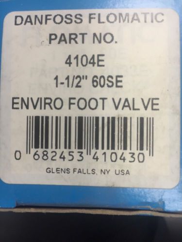 FLOMATIC 4104E 1-1/2 In Brass Foot Valve With Stainless Steel Screen