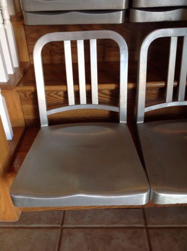 Emeco Navy Chair Seat Aluminum Set Of 2, 3 Sets available, Seats only, No legs