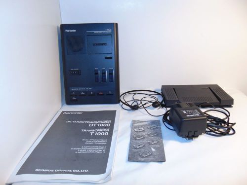 Olympus pearlcorder t1000 microcassette dictation transcriber system for sale