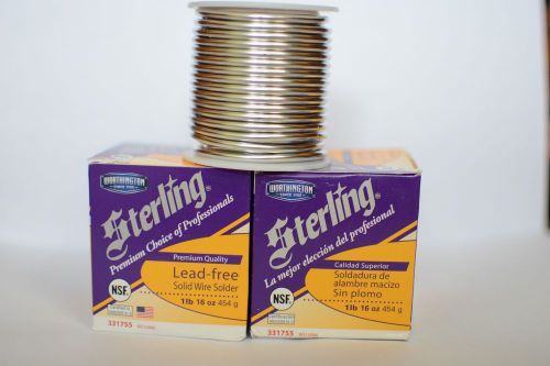 Sterling solid wire solder premium lead free 3x1lb # 331755 made in usa for sale
