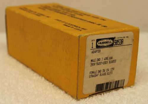 HUBBELL 9053A Male 3 Wire 10 Amp 250 V Twist Lock Plug **NEW IN BOX**