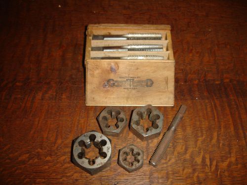 Antique Vintage Greenfield Tap and Die Set with Extras