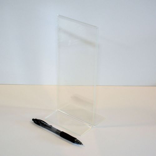 Vertical Acrylic Sign Holder 4&#034; x 9&#034; Set of of 10