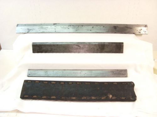 Three vintage Starrett No.385  Steel Straight Edge With Bevel 19&#034; &amp; two 12&#034;