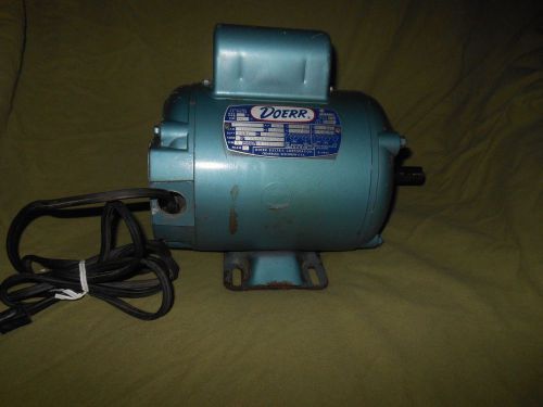Doerr Electric Motor 1/2 HP Single Phase 1725 RPM Dual Voltage Type K - USA